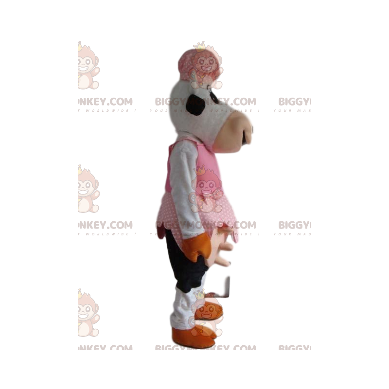 BIGGYMONKEY™ Disfraz de mascota de traje de granjero de vaca