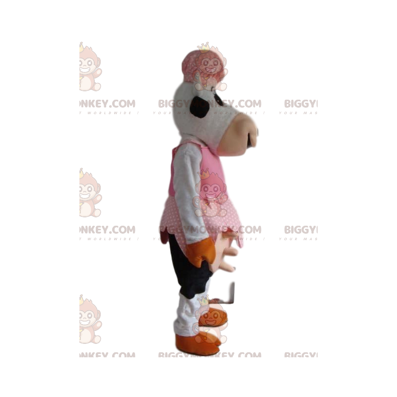 BIGGYMONKEY™ Funny Cow Farmer Outfit-mascottekostuum -