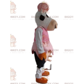 BIGGYMONKEY™ Disfraz de mascota de traje de granjero de vaca