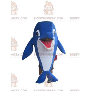 Costume de mascotte BIGGYMONKEY™ de dauphin bleu fantastique -