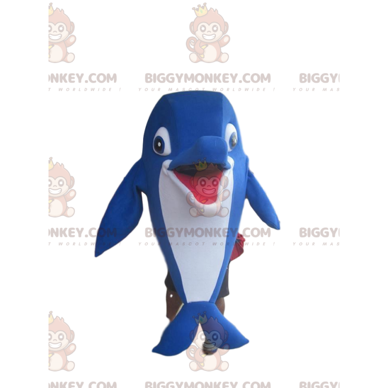 Costume de mascotte BIGGYMONKEY™ de dauphin bleu fantastique -