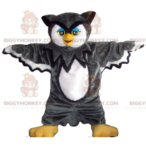 Costume de mascotte BIGGYMONKEY™ de hiboux noir et blanc