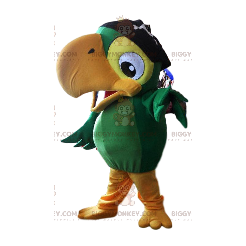 BIGGYMONKEY™ Costume da mascotte Pappagallo verde in costume da