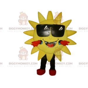 Costume de mascotte BIGGYMONKEY™ de soleil souriant et ses