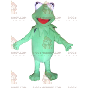 Supersöpö ja koominen vihreä sammakko BIGGYMONKEY™ maskottiasu