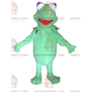 Costume de mascotte BIGGYMONKEY™ de grenouille verte super