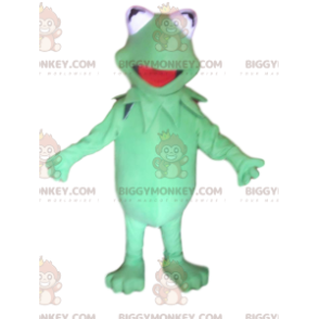 Disfraz de mascota BIGGYMONKEY™ de rana verde súper tierna y