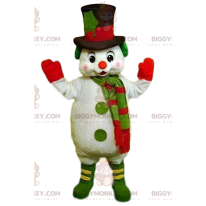 Traje de mascote de boneco de neve fofo BIGGYMONKEY™ e chapéu