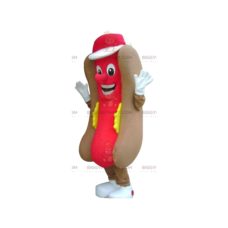 Costume mascotte BIGGYMONKEY™ Hot Dog super appetitoso -