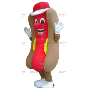 Costume mascotte BIGGYMONKEY™ Hot Dog super appetitoso -