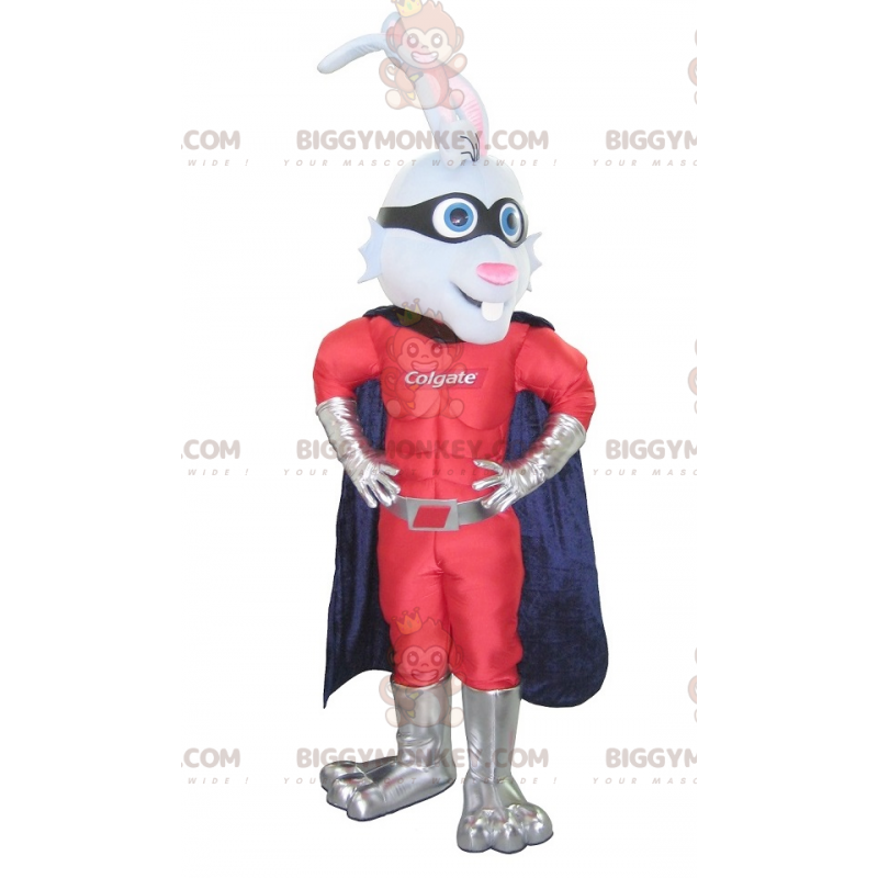 Traje de mascote de coelho BIGGYMONKEY™ vestido como