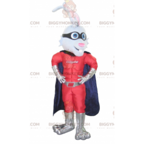 Kostium maskotki Bunny BIGGYMONKEY™ przebrany za superbohatera