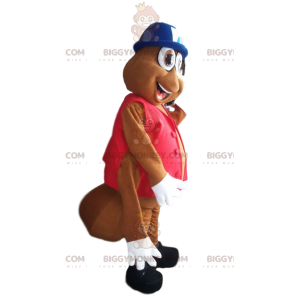 Costume de mascotte BIGGYMONKEY™ de fourmi marron avec son joli