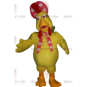 BIGGYMONKEY™ Maskottchenkostüm Gelbe Henne und ihr roter