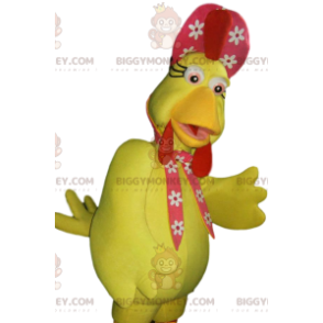 BIGGYMONKEY™ Costume da mascotte Gallina gialla e cappello a