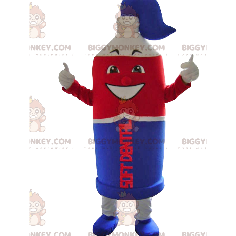Fantasia de mascote BIGGYMONKEY™ Super Tubo de pasta de dente