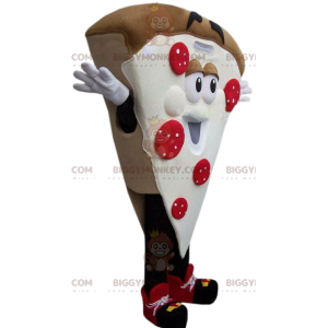 Costume mascotte BIGGYMONKEY™ pizza croccante pomodoro e panna