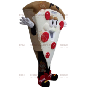 Costume de mascotte BIGGYMONKEY™ de pizza croustillante aux