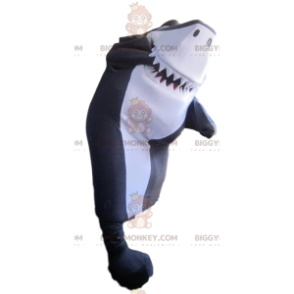 Grau-weißes Maskottchen-Kostüm von Too Fun Shark BIGGYMONKEY™ -