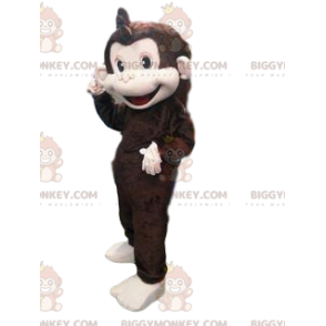 Traje de mascote marrom BIGGYMONKEY™ muito engraçado e fofo –