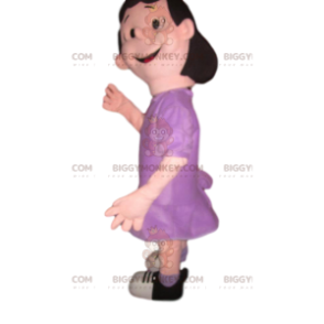 BIGGYMONKEY™ Fantasia de mascote de garota com vestido roxo –