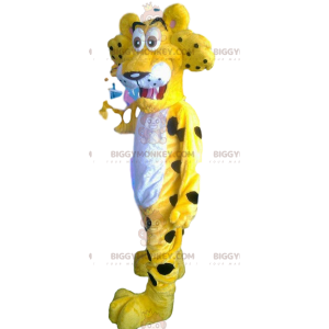 Super sød og sjov gul leopard BIGGYMONKEY™ maskotkostume -
