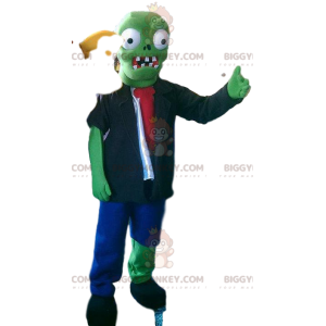 BIGGYMONKEY™ mascottekostuum van de monsterlijke groene