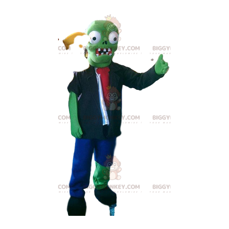 BIGGYMONKEY™ mascot costume of the monstrous green Frankenstein