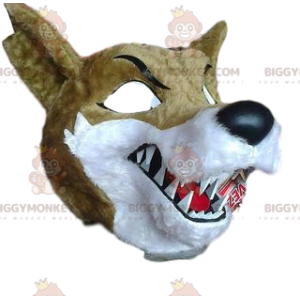 Costume de mascotte BIGGYMONKEY™ de loup féroce aux immenses