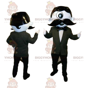 Traje de mascote BIGGYMONKEY™ de dândi estranho com bigode