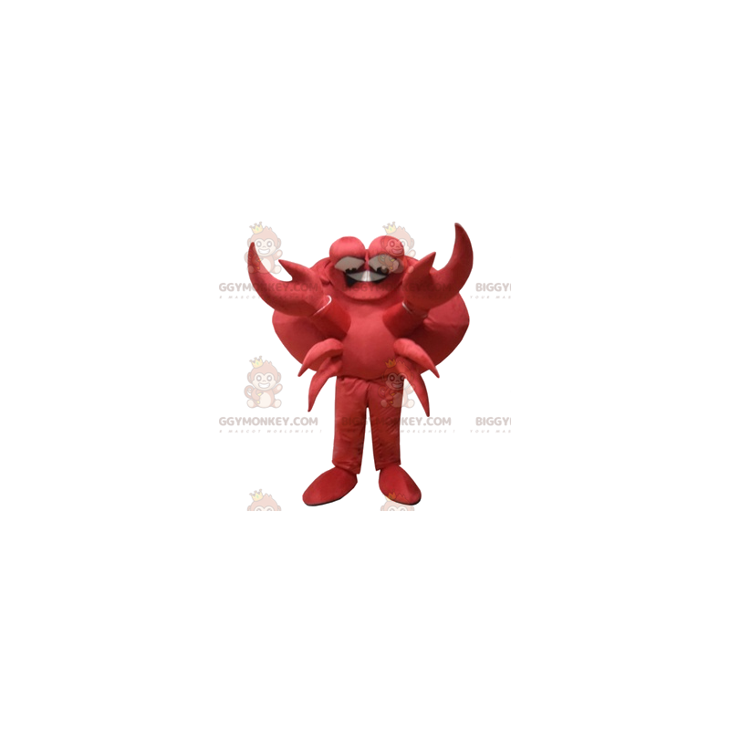 BIGGYMONKEY™ Maskottchenkostüm Komische rote Krabbe mit großen