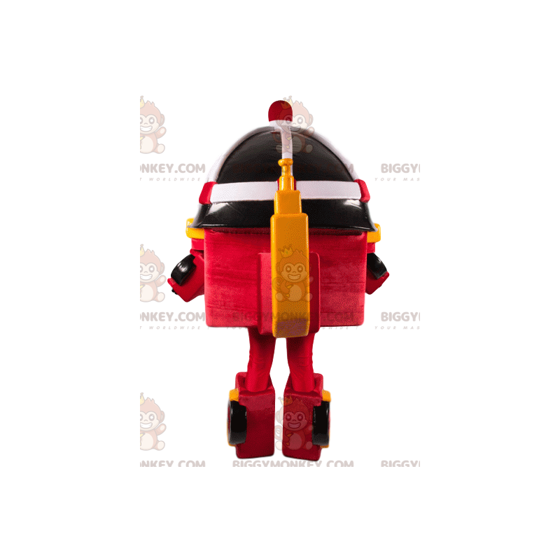 BIGGYMONKEY™ maskotdräkt av förvandlande brandman och hans