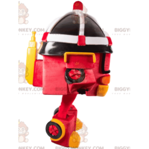 Costume de mascotte BIGGYMONKEY™ de pompier transformer et son