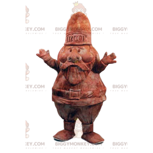 Brown Velvet Garden Gnome BIGGYMONKEY™ maskottiasu ja kypärä -