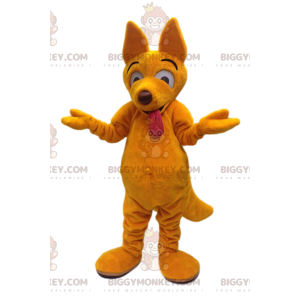 Kostým vtipného obličejového maskota BIGGYMONKEY™ Yellow Dingo