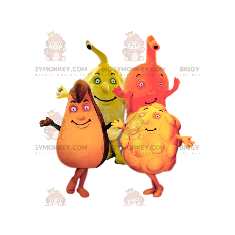 BIGGYMONKEY™s mascot quartet of colorful and comical fruits –