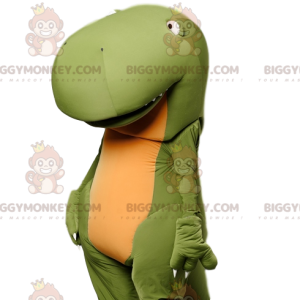 Στολή μασκότ BIGGYMONKEY™ Super Funny Green Dinosaur με