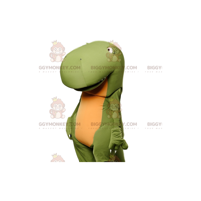 BIGGYMONKEY™ Mascot Costume Super Funny Green Dinosaur With
