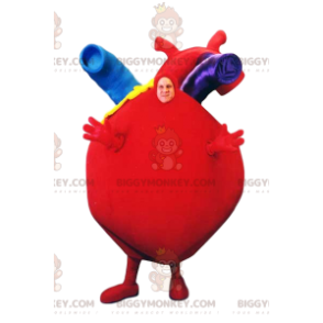 Costume de mascotte BIGGYMONKEY™ de cœur rouge géant avec ses