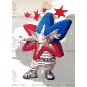 Red, Blue & Silver Star BIGGYMONKEY™ Mascot Costume -