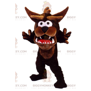Traje de mascote engraçado e feroz do diabo da Tasmânia