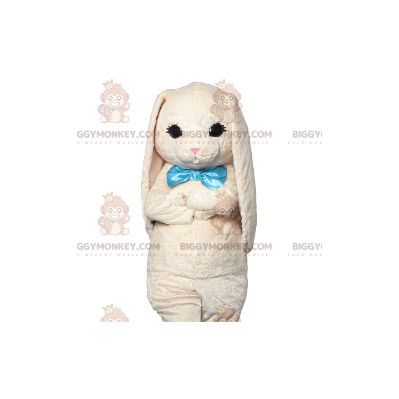 BIGGYMONKEY™ costume da mascotte di morbido coniglio bianco con