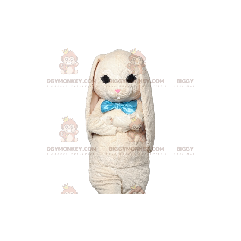 Costume de mascotte BIGGYMONKEY™ de lapinou blanc tout doux
