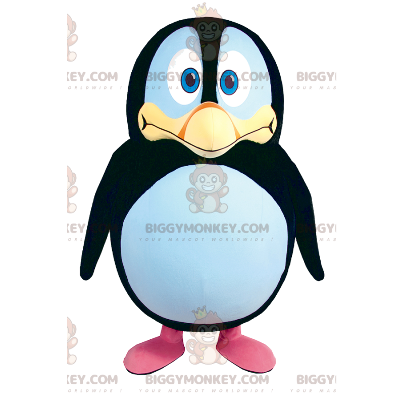 Traje de mascote de pinguim BIGGYMONKEY™ com grandes olhos