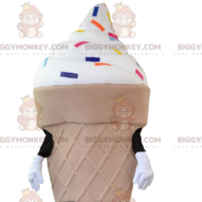 BIGGYMONKEY™ costume da mascotte cono gelato e confettini