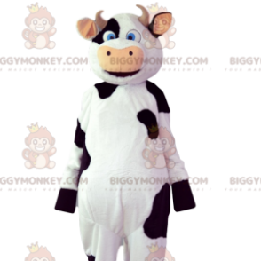 Traje de mascote BIGGYMONKEY™ de vaca paqueradora com suas
