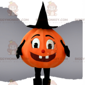 Fantasia de mascote BIGGYMONKEY™ de abóbora fofa com chapéu