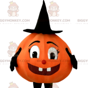 Costume de mascotte BIGGYMONKEY™ de jolie citrouille avec son