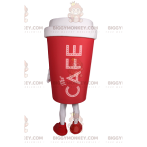 Disfraz de mascota Takeaway Red Coffee Cup BIGGYMONKEY™ -