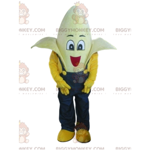 Super Funny Banana BIGGYMONKEY™ Mascot Costume With Blue